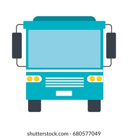 bus vehicle isolated icon