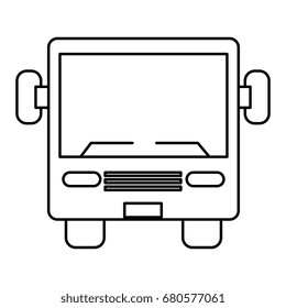 bus vehicle isolated icon