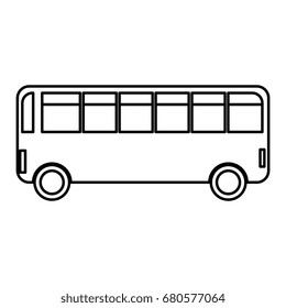 bus vehicle isolated icon