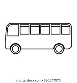 bus vehicle isolated icon