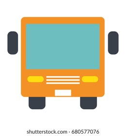 bus vehicle isolated icon