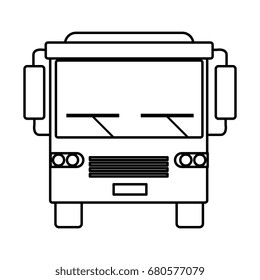 bus vehicle isolated icon