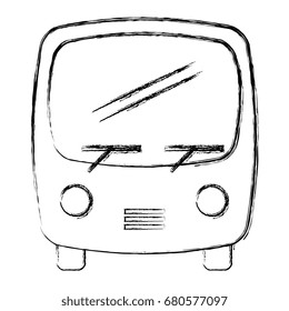 bus vehicle isolated icon