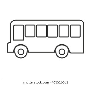 bus vehicle isolated icon vector illustration design