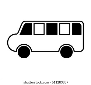 bus vehicle isolated icon vector illustration design