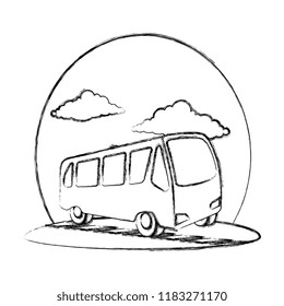 bus vehicle on the road