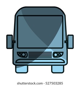 bus vehicle public isolated icon