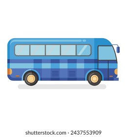 Bus vehicle road Transport vector illustration