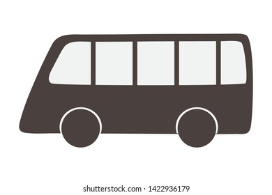 Bus vehicle silhouette design vector 
