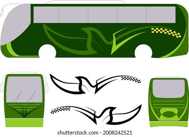 Bus vehicle strip graphics design vinyl ready Vector art  illustration