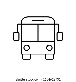 bus vehicle transfer line black icon