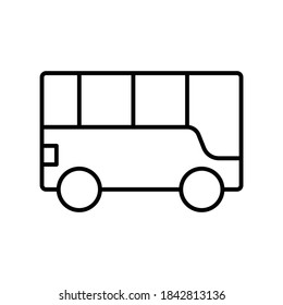 ilustración del vector de icono de transporte, vehículo, bus