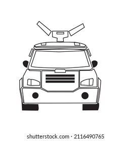 Icono vectorial de tipo de vehículo de bus para colorear fondo blanco