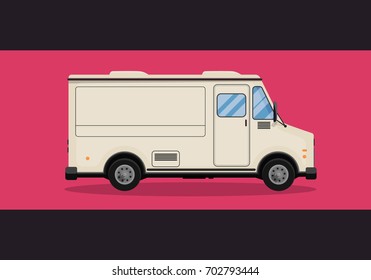 Bus wagon vehicle isolated vector illustration.