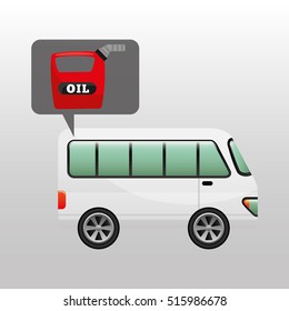 bus white canister oil vector illustration eps 10