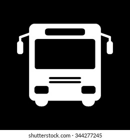 Bus - white vector icon