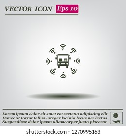 bus wi-fi vector icon