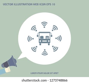bus wi-fi vector icon