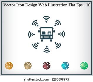 bus wi-fi vector icon