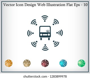 bus wi-fi vector icon