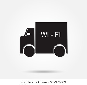 bus wi-fi vector icon.