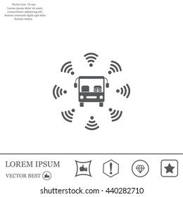 bus wi-fi vector icon
