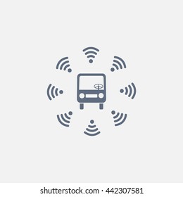 bus wi-fi vector icon