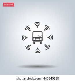 bus wi-fi vector icon