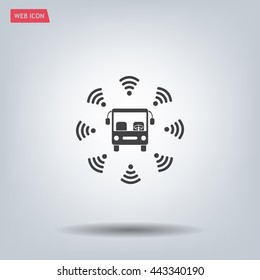 bus wi-fi vector icon