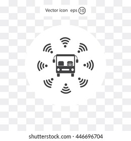 bus wi-fi vector icon