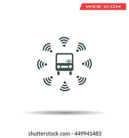 bus wi-fi vector icon