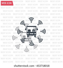 bus wi-fi vector icon