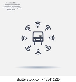 bus wi-fi vector icon