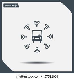bus wi-fi vector icon