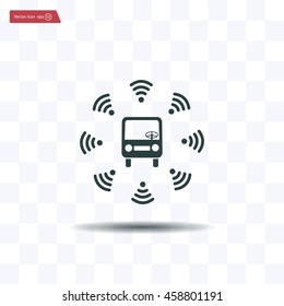 bus wi-fi vector icon