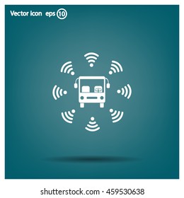 bus wi-fi vector icon