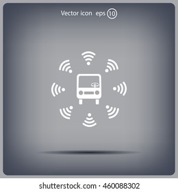 bus wi-fi vector icon