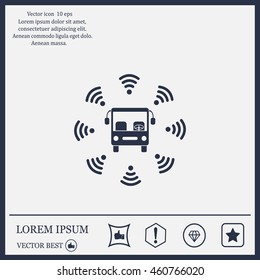 bus wi-fi vector icon