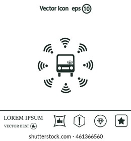 bus wi-fi vector icon