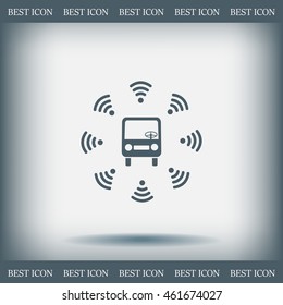 bus wi-fi vector icon