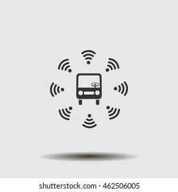 bus wi-fi vector icon