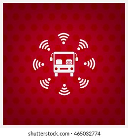 bus wi-fi vector icon