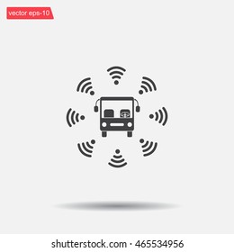 bus wi-fi vector icon