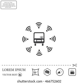 bus wi-fi vector icon