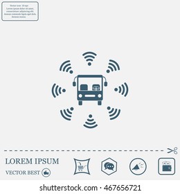 bus wi-fi vector icon