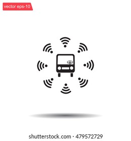 bus wi-fi vector icon