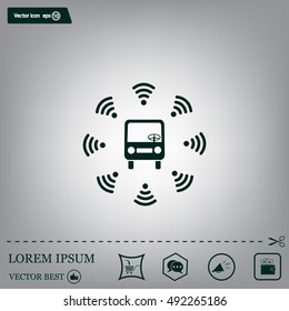 bus wi-fi vector icon