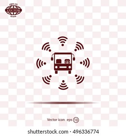 bus wi-fi vector icon