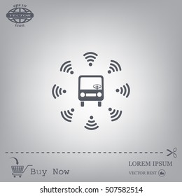 bus wi-fi vector icon