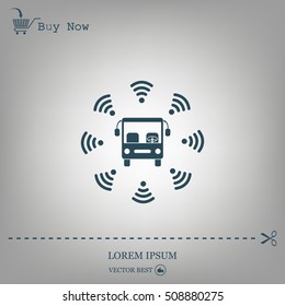 bus wi-fi vector icon